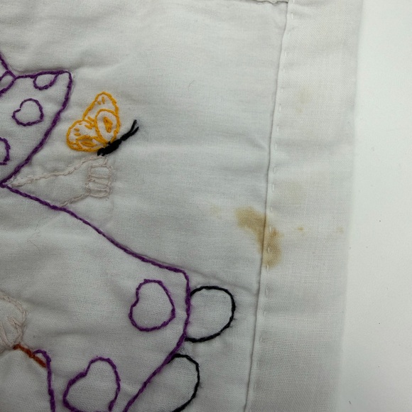 Hand Made Children’s Baby Child little Dutch Girl Quilt Hand Embroidered